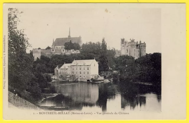 cpa 49 - MONTREUIL BELLAY (Maine et Loire) VUE Générale du CHÂTEAU