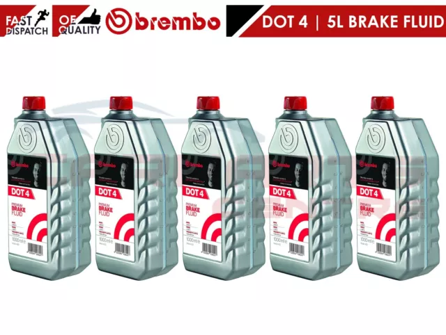 Brembo Premium Fully Synthetic Brake And Clutch Fluid Dot 4/Dot4 5L/5 Litre