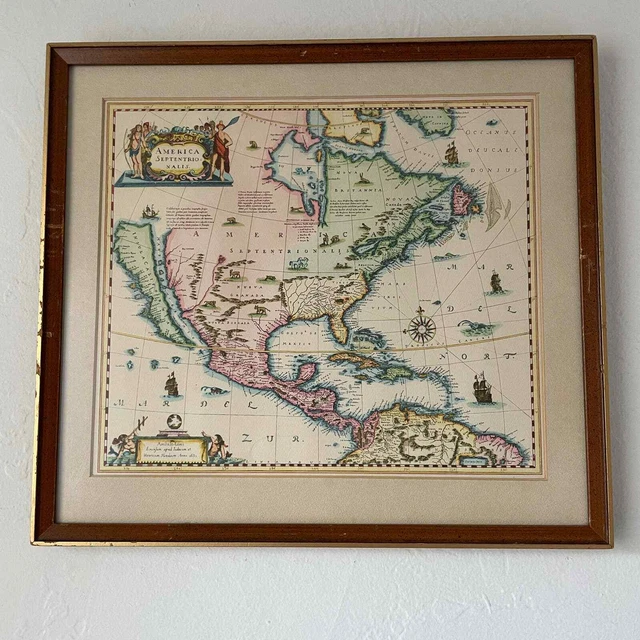 Vintage Reproduction Map of North America Latin 1631