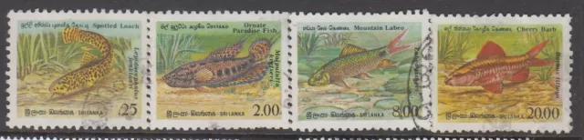 Sri Lanka - Endemic Fish Issue (Used) 1990 (CV $8)