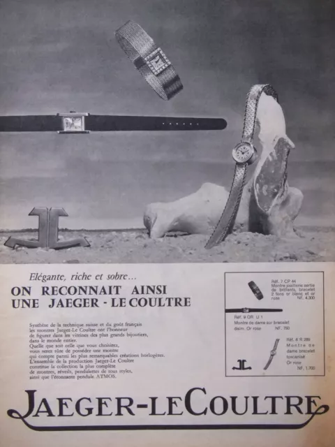 1962 Press Advertisement Jaeger Lecoultre Sobre Luxury Watchmaking Watch Watchmaking Watchwatch