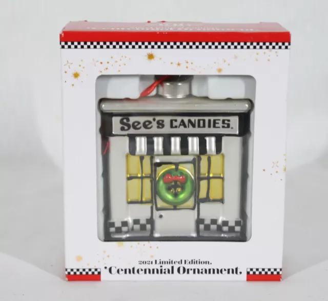 Sees Candies Centennial Christmas Ornament 2021 Limited Edition New In Box