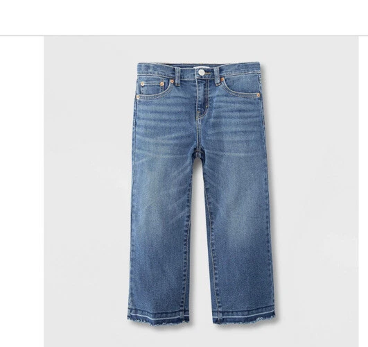 Levi's® Girls' Cropped Wide Leg Mid-Rise Jeans - Medium Wash Size 12 Reg