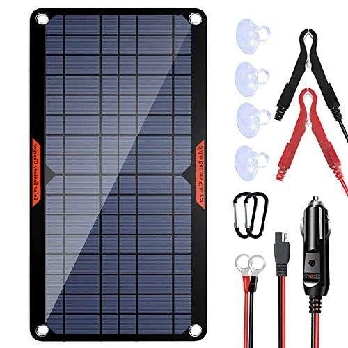 OYMSAE 10W 12V Solar Panel Car Battery Charger Portable Waterproof Power Tric...