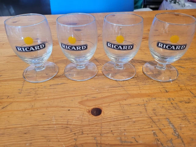 VERRES RICARD 17 CL Ballon Soleil lot de 4 Verres N° 803340 Collector ...