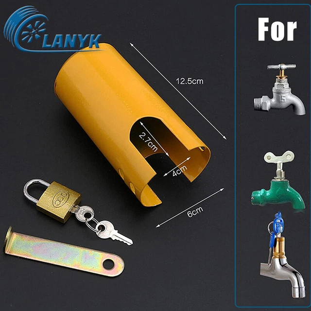 WATER FAUCET LOCK Outdoor Kitchen Garden Hose Tap Metal Faucetlock
