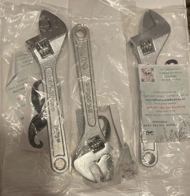 Three Mr. Pen Adjustable Wrench 8 Inch Brand New Still In The Orignal Package
