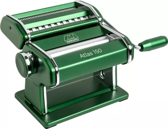 Marcato Atlas Light Alloy 150 Pasta Maker Machine, Green