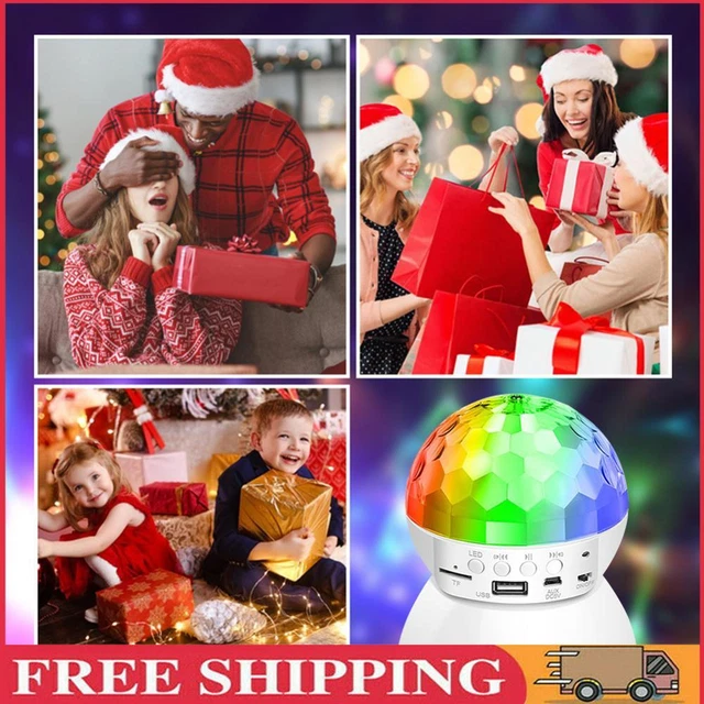 Disco Ball Party Light USB Charging RGB Show Lamp for Home Dance Parties (White)