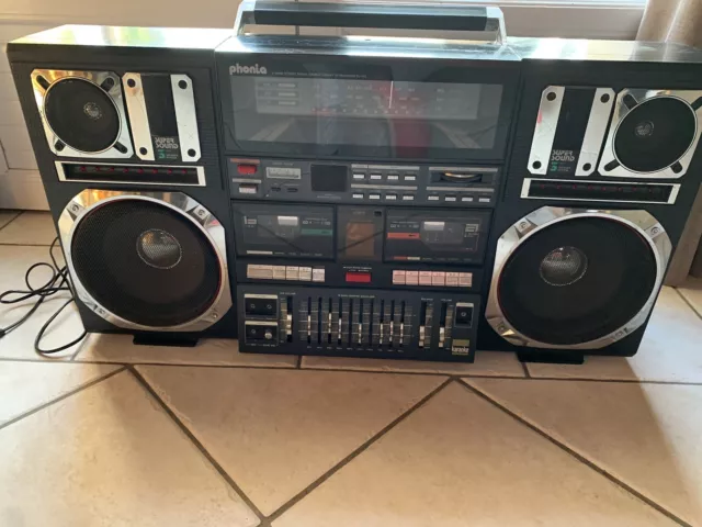 Radio Cassette Recorder Ghetto Blaster Boombox Phonia Super Sound 3 Vintage Rare
