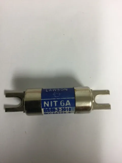 Lawson 415v 6A 80kA NIT6A Lugged Cartridge Fuse Link, Industrial Commercial