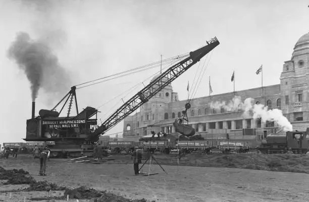 Construction Of The Australian Pavilion For The British Empire Old Photo