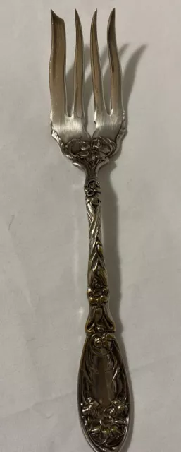 Oxford Silver Plate Narcissus Meat Fork 1906