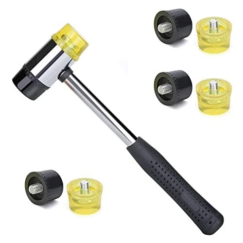 WAIZHIUA Maillet en Caoutchouc à Double Face, Ø 25 mm Mini Marteau Caoutchouc av
