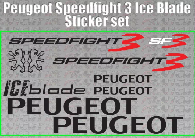 Peugeot speedfight 3 ICE BLADE Aufkleber/Aufkleber SF3 Eisblatt 50 100 125 Roller