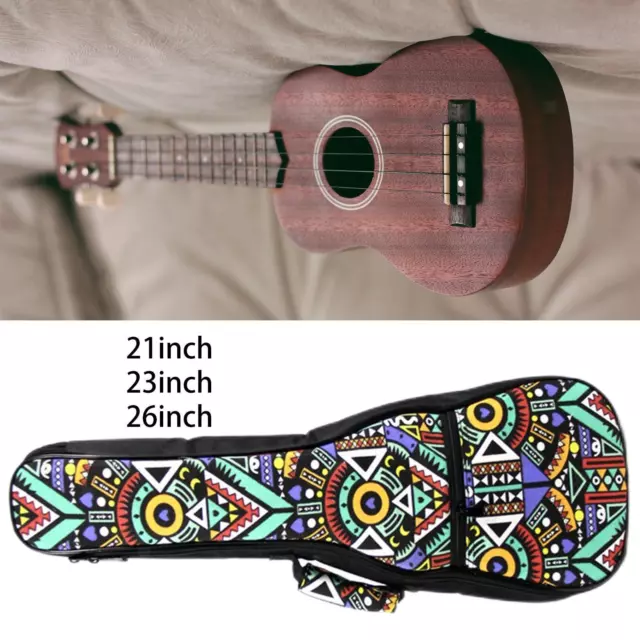 Ukulele Case Gig Bag with Adjustable Straps Padding with Handle for Concert