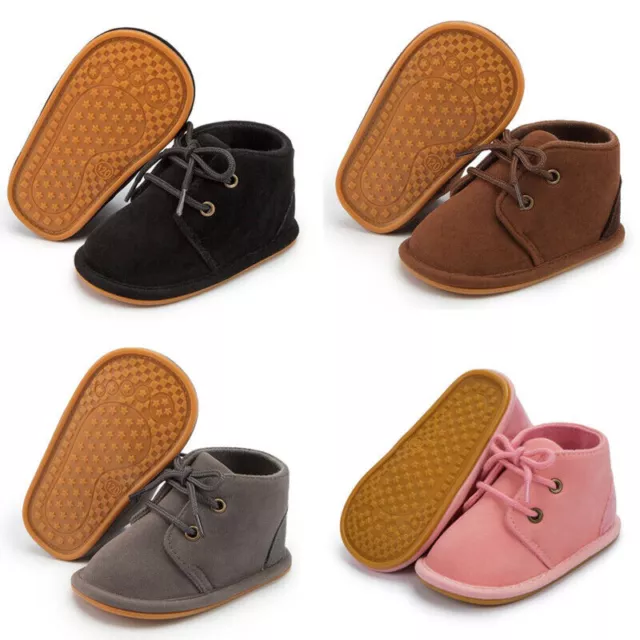 Baby Pram Shoes Girls Boys Prewalker Toddlers Non-slip Infant Newborn Trainers