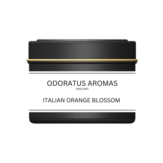 Italian Orange Blossom Scented Candle In Black Tin Soy Wax (RRP £12)