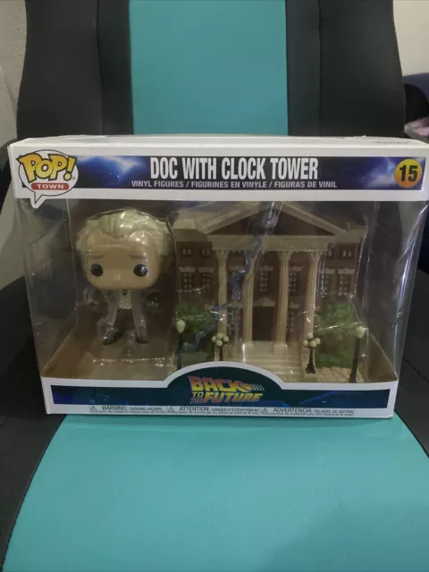 Funko POP! Town: Back to the Future Doc with Clock Tower Action Figure -...