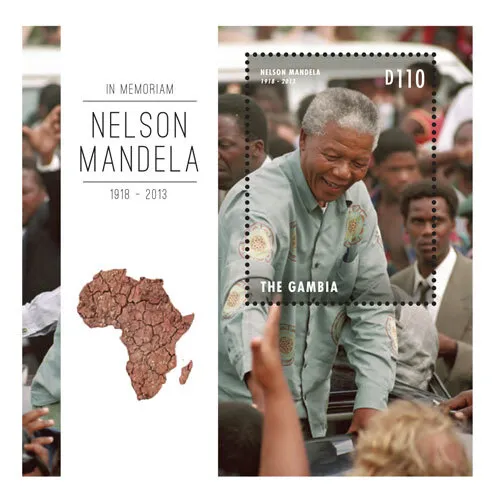 Gambia 2013 - President Nelson Mandela - Souvenir Sheet - Scott #3546 - MNH