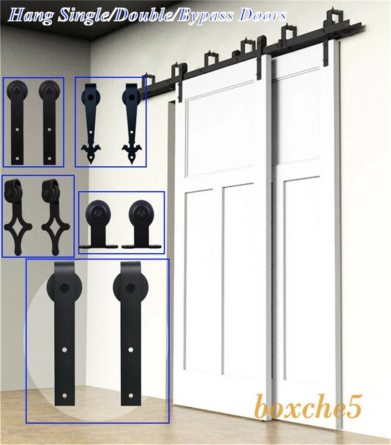 4-20FT Sliding Barn Door Hardware Closet Track Kit for Single/Double/Bypass Door