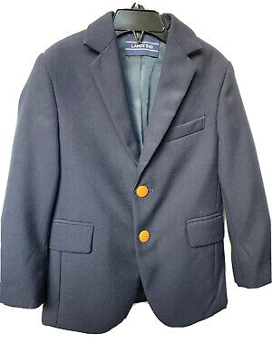 Boys Lands' End Sportcoat Blazer Navy Blue Wool Blend Size 4 or 6