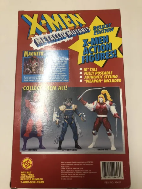 X-MEN Marvel TOY BIZ Metallic Mutants 10 inch MAGNETO Figure Box Has Damage 2