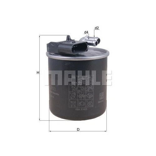 Filtre à Carburant Mahle KX217D - Compatible Opel Zafira, Fiat Ducato, Suzuki SX4 Diesel, Etc.