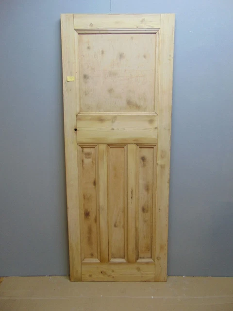 Door 1930's 4 Panel  Pine Wooden 29 3/4" x 76 1/2" Internal  ref 252D