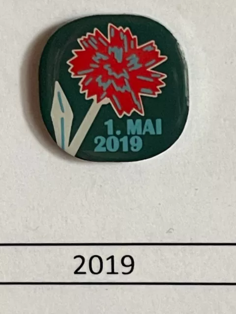 1. Mai 2019 Maiabzeichen Pin Nelke Abzeichen Anstecknadel DGB Ver.di neu OVP 01