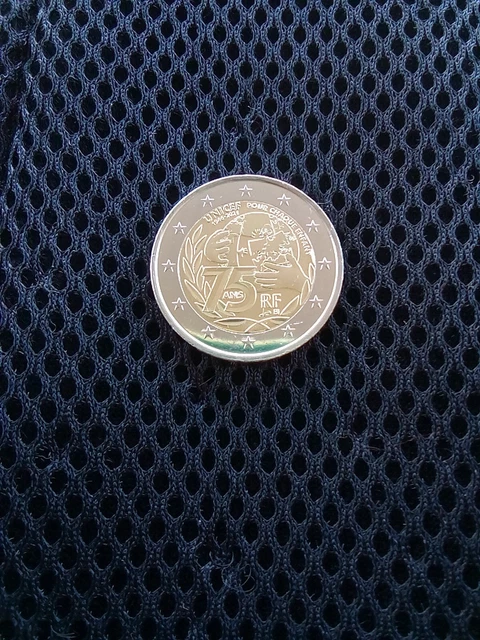 Piece 2 euros commémorative - 75 ans de l'Unicef -  FRANCE 2021