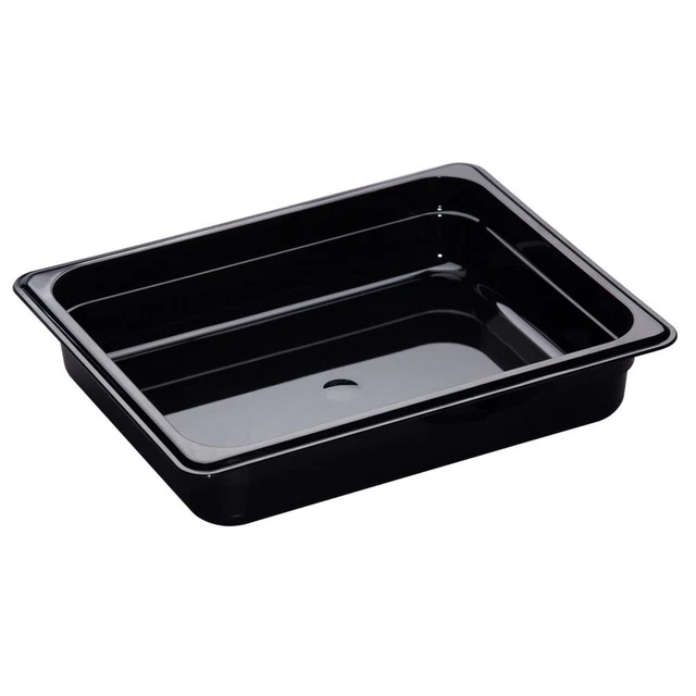 Cambro 22HP110 Black High Heat 1/2 Size x 2-1/2" D Food Pan