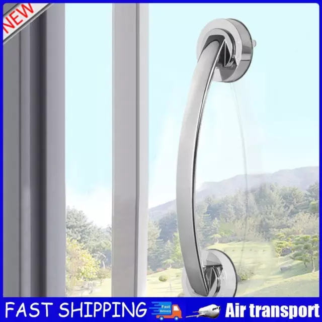 Bathroom Handrail Suction Cup Glass Door Handle Sucker Hand Grip(Silvery) AU