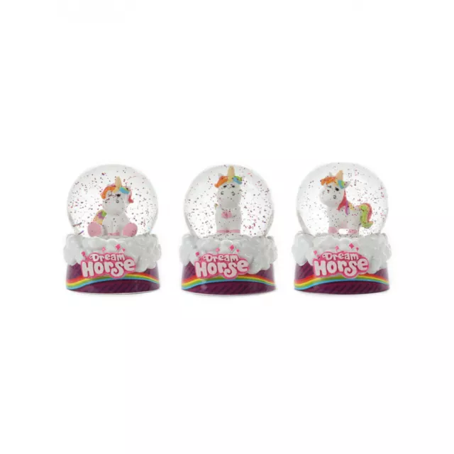 Toi-Toys - Schneekugel - Einhorn Weihnachten Advent Deko Mädchen Unicorn rosa