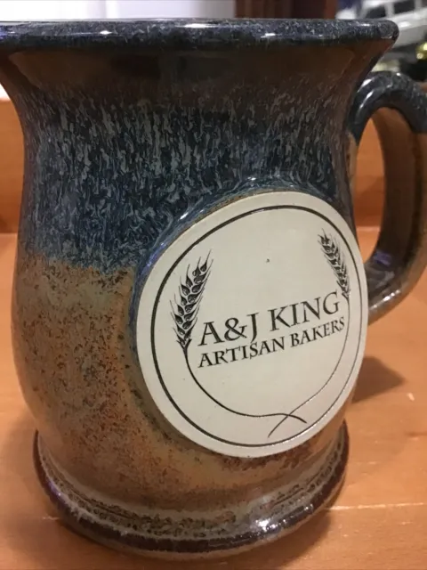 A&J KING ARTISAN BAKERS COFFEE MUG. MUG. 3D POTTERY MUG.Art Deco Print Mug. B157
