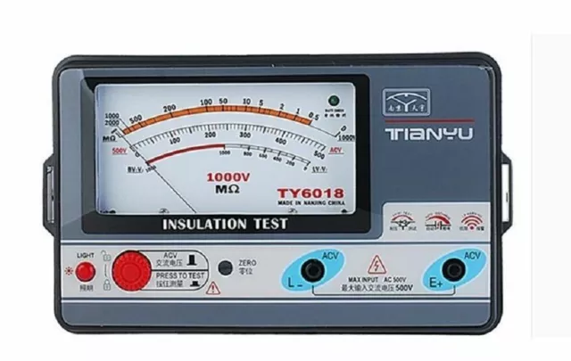 1000V 0.5-2000M insulation resistance meter analog INSULATION TESTER