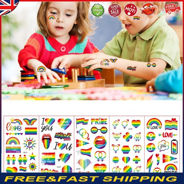 KINDER TEMPORÄRES TATTOO Liebe Herz Körper Tattoo Aufkleber für Jungen