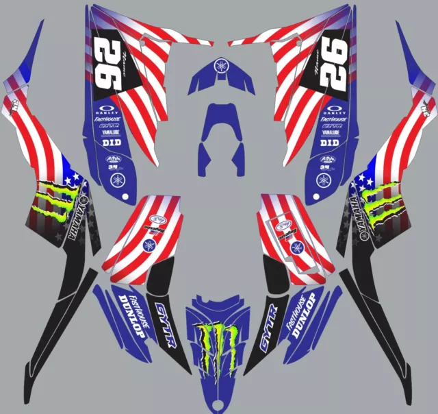 Graphics for Yamaha Raptor 350 2004-2014 American Flag Decal