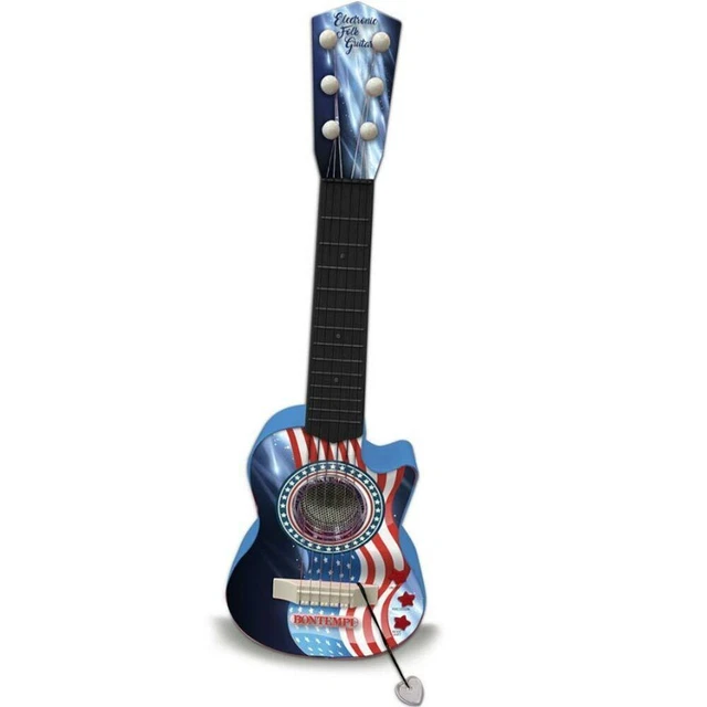 Chitarra Elettrica Folk Elettronica Giocattolo Bambini Bontempi con Effetti Luce