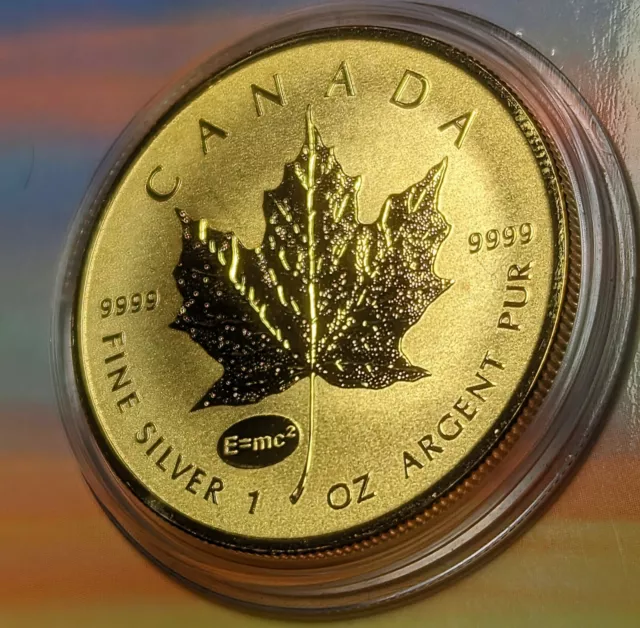 2015 Canada $5 1oz Silver Maple Leaf E=MC2 Privy Reverse Proof. Perfect.