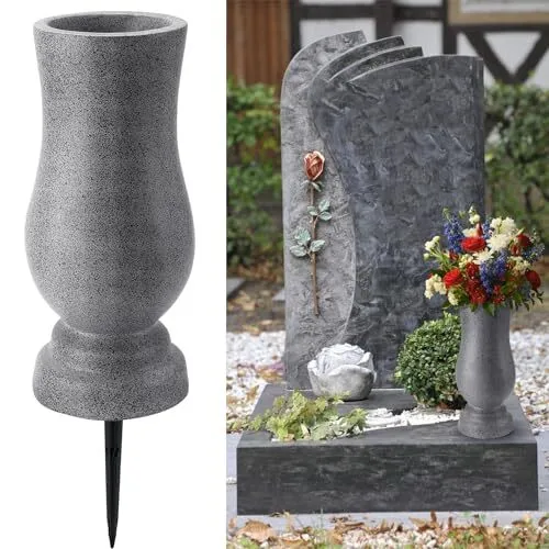 Cemetery Grave Flower Vase, Cemetery Decorations for Grave, Angel Vases with