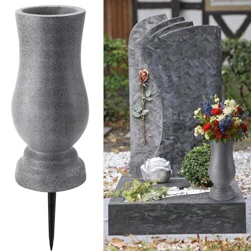 Cemetery Grave Flower Vase, Cemetery Decorations for Grave, Angel Vases with