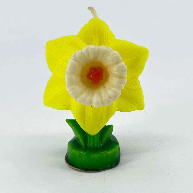Novedad Gurley Años 50 Vela Amarillo Narciso Jonquil Flor SC8