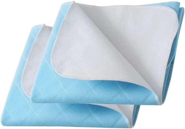 Beedsooth Lot de 2 Imperméable Alèse Protège Matelas 2x(86x132cm), Bleu