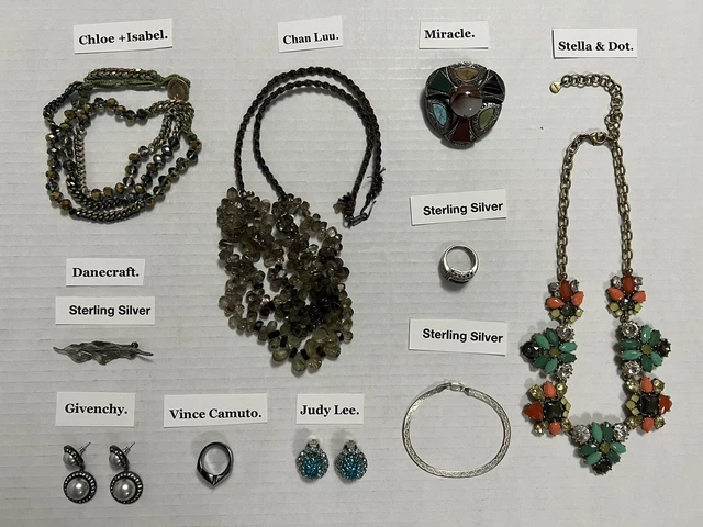 Vintage / Now Jewelry Lot Silver, Chan Luu Judy Lee Danecraft Givenchy Miracle +