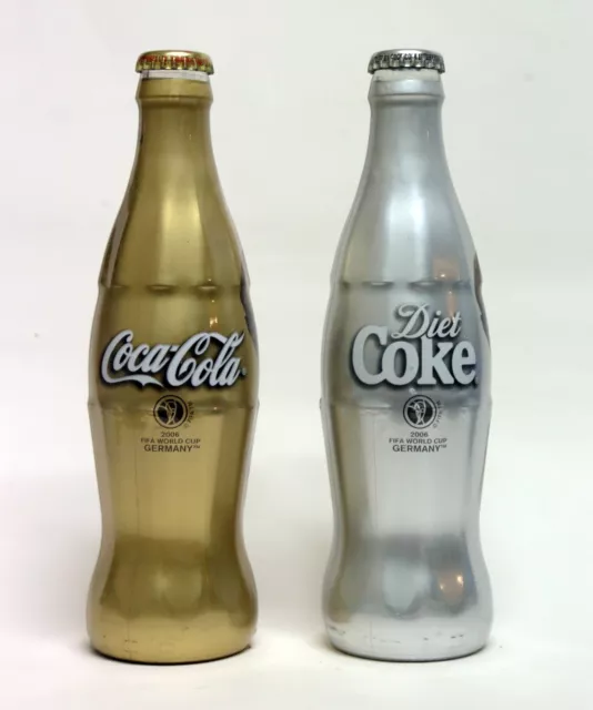 Coca Cola / Diet Coke Bottles - World Cup 2006 - Silver & Gold - Unopened