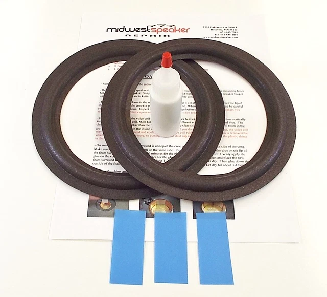 8" Speaker Repair Foam Kit - Fits AR Acoustic Research & Universal Speakers, DIY Repair 13 thumbnail image