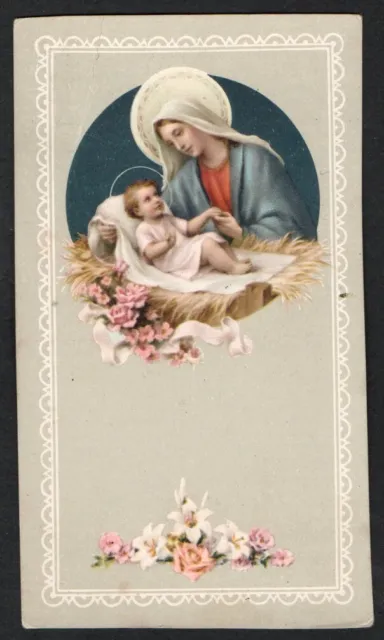 santino antico de la Madonna estampa image pieuse holy card