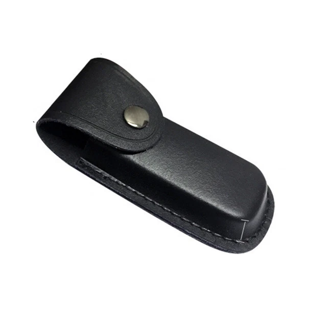 Cattlehide Guard Mantel Utility cubierta de cuchillo calidad protección de cuchillas (negro)