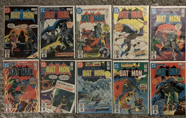 batman #330 - #339. DC comics 1980, 1981. 10 Issues. Bronze Age. Near Mint